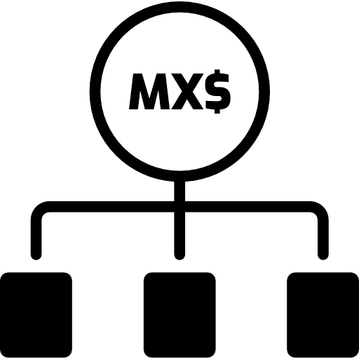 Mexican Peso Money Allocation Icon