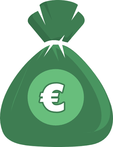Money Bag Euro Color PNG Image
