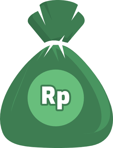 Money Bag Indonesian Rupiah Color PNG Image