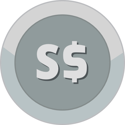 Silver Coin Singapore Dollar PNG Image
