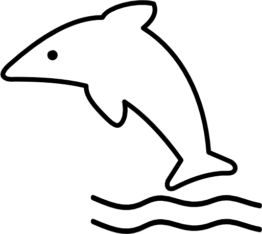 Dolphin Outline PNG Image