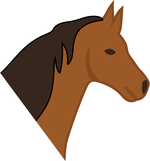 Horse Head Color PNG Image