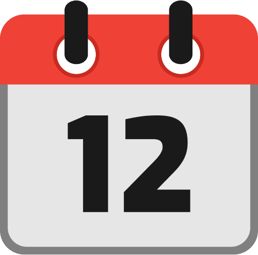 Calendar Date 12 Icon