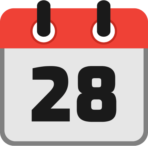 Calendar Date 28 PNG Image