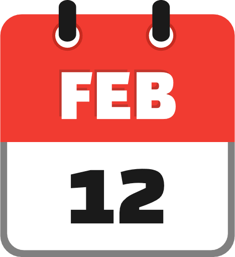 February 12 PNG Image