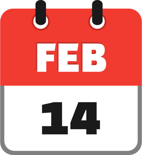 February 14 PNG Image