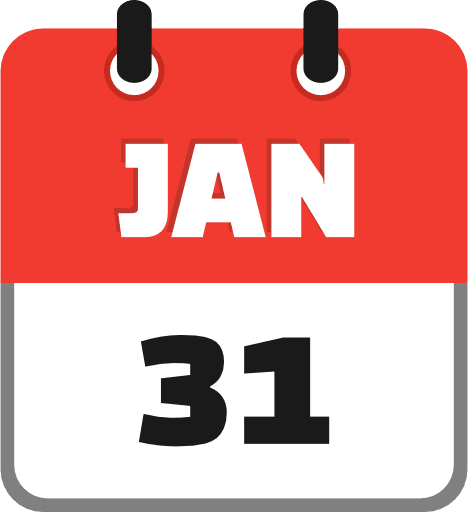 January 31 PNG Image