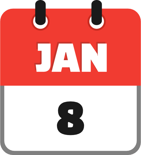January 8 PNG Image