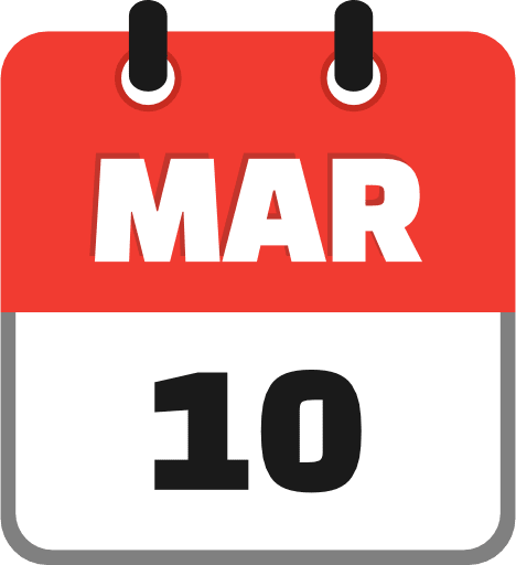 March 10 PNG Image