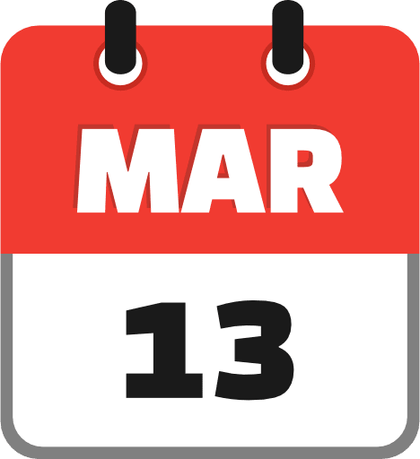 March 13 PNG Image
