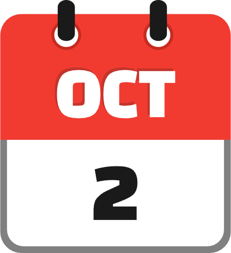 October 2 PNG Image