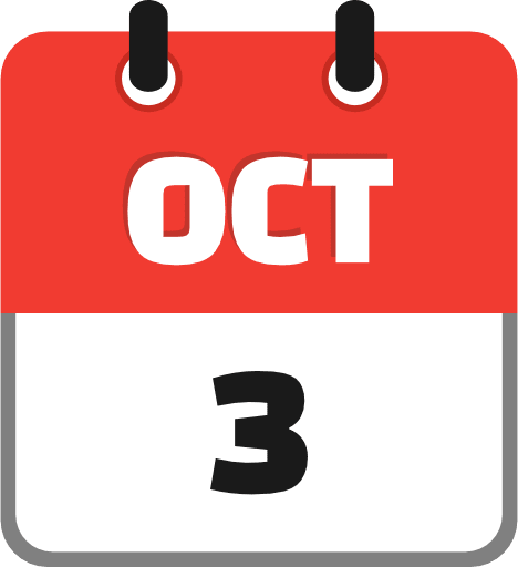 October 3 PNG Image