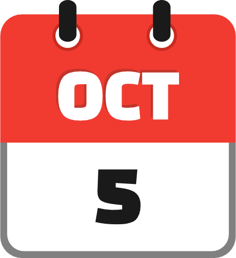 October 5 PNG Image