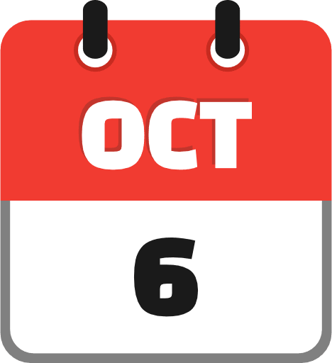 October 6 PNG Image