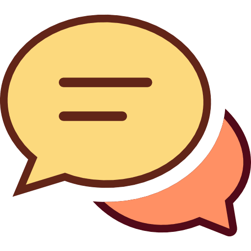 Two Overlapping Speech Bubbles PNG Image