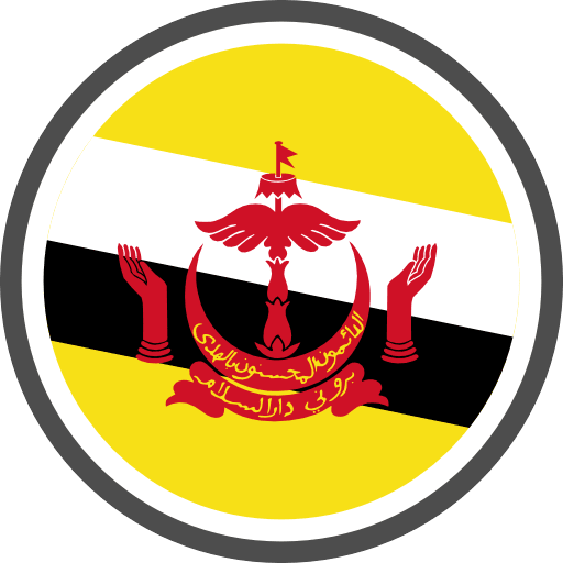 Brunei Flag Round Circle PNG Image