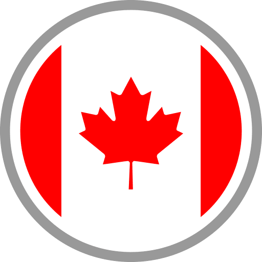 Canada Flag Round Circle PNG Image