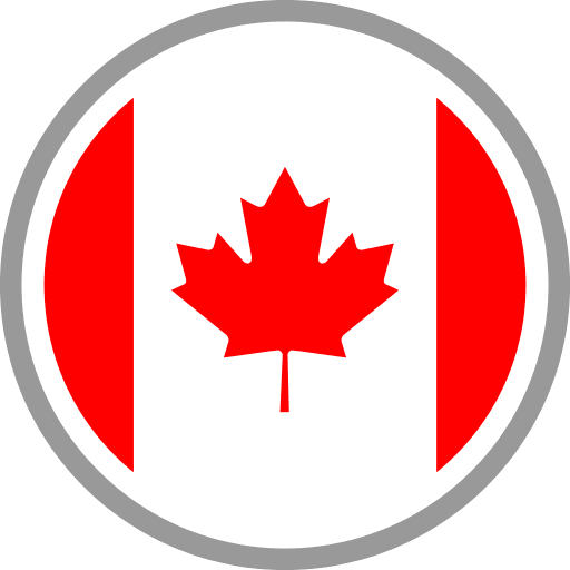 Canada Flag Round Circle Icon