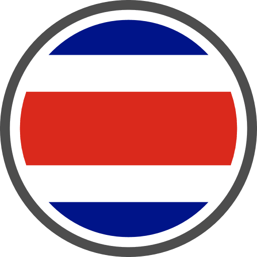 Costa Rica Flag Round Circle PNG Image