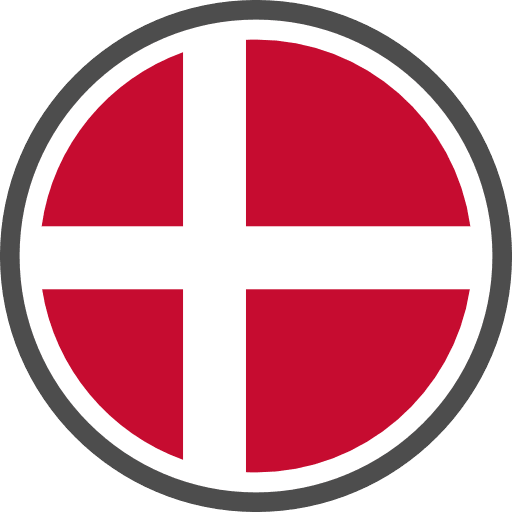 Denmark Flag Round Circle PNG Image