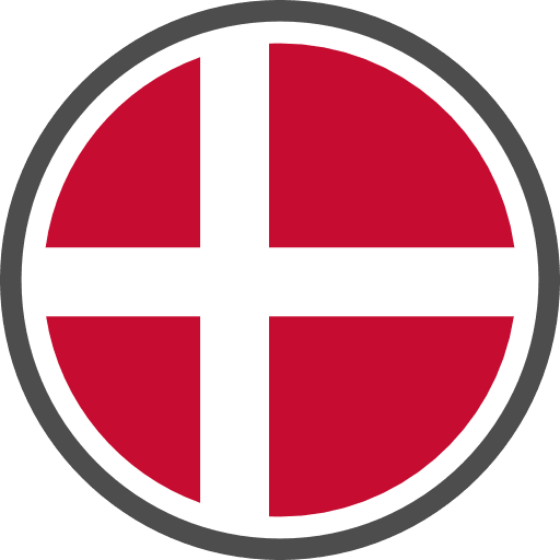 Denmark Flag Round Circle Icon