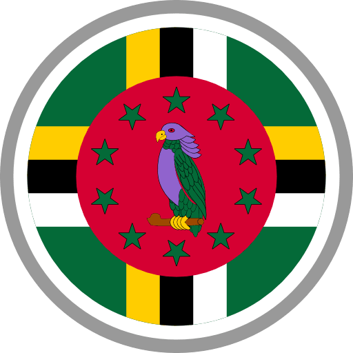 Dominica Flag Round Circle PNG Image