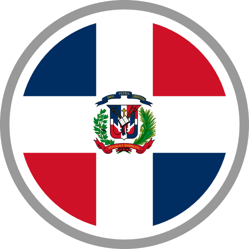 Dominican Republic Flag Round Circle PNG Image