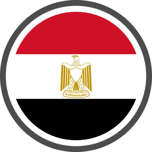 Egypt Flag Round Circle PNG Image
