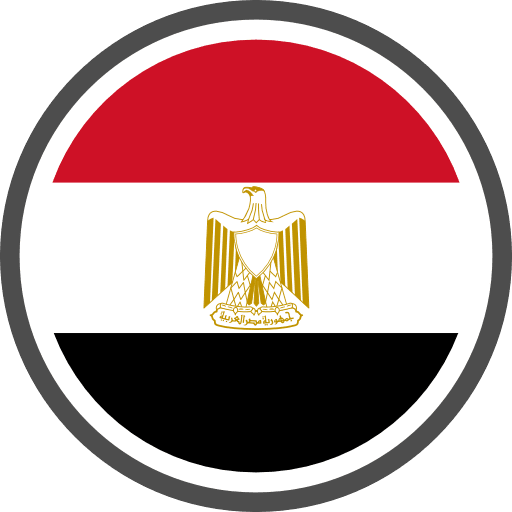 Egypt Flag Round Circle Icon