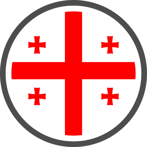 Georgia Flag Round Circle PNG Image