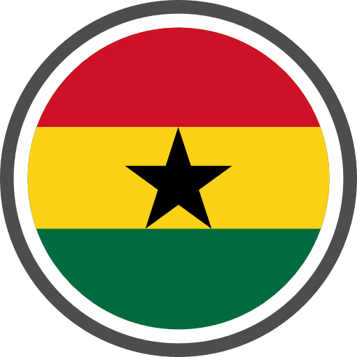 Ghana Flag Round Circle PNG Image