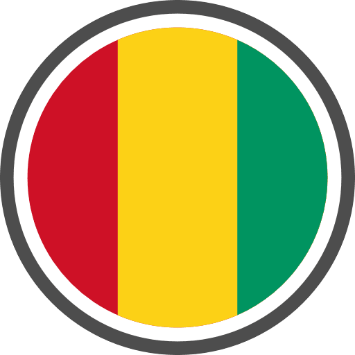 Guinea Flag Round Circle PNG Image