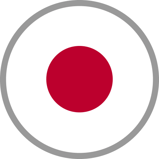 Japan Flag Round Circle PNG Image