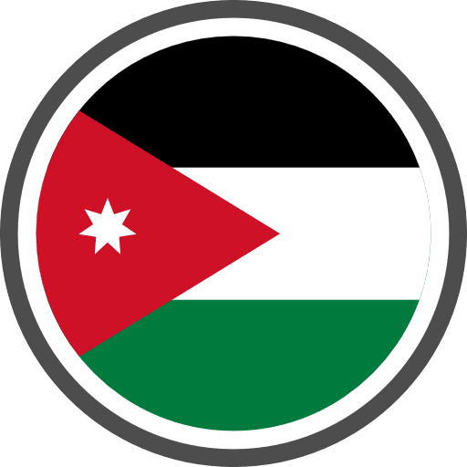 Jordan Flag Round Circle PNG Image