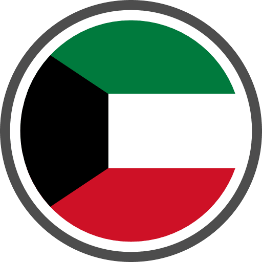 Kuwait Flag Round Circle PNG Image