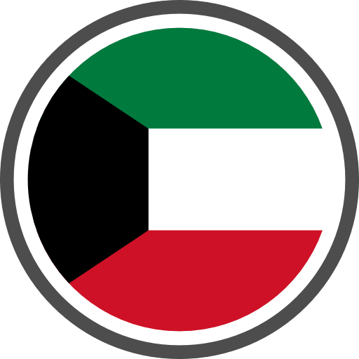 Kuwait Flag Round Circle Icon