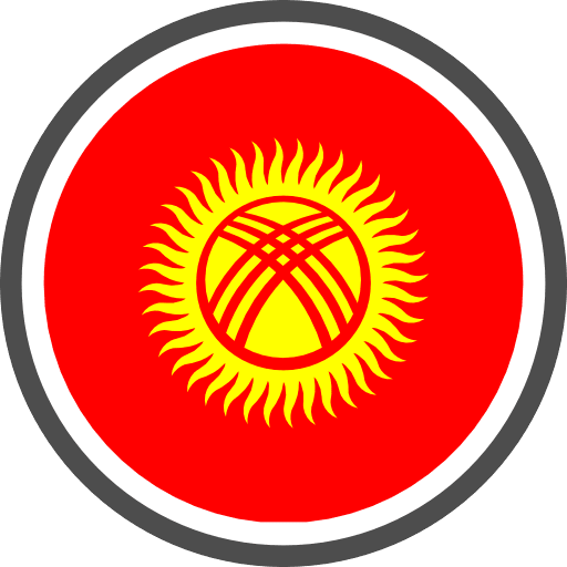 Kyrgyzstan Flag Round Circle PNG Image