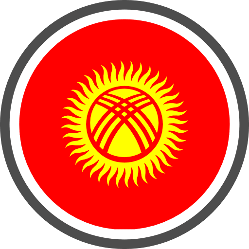 Kyrgyzstan Flag Round Circle Icon