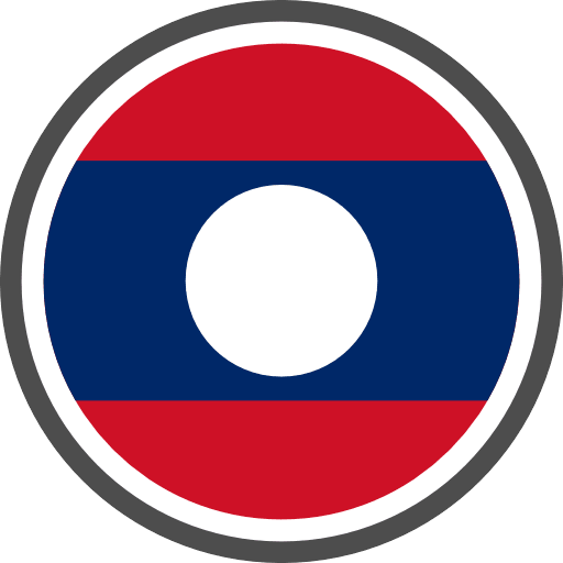 Laos Flag Round Circle PNG Image