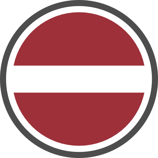 Latvia Flag Round Circle Icon