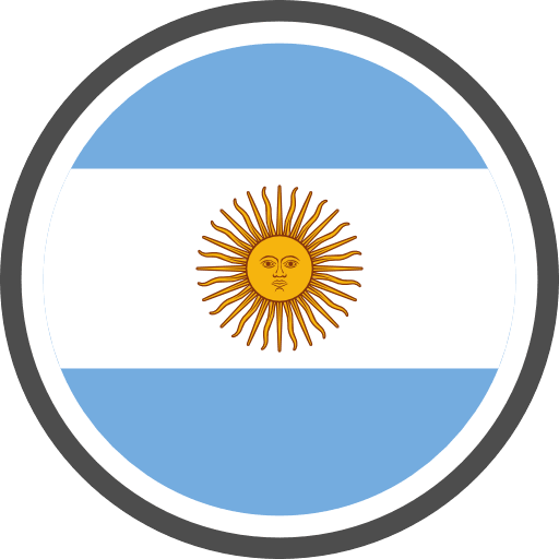 Argentina Flag Round Circle PNG Image