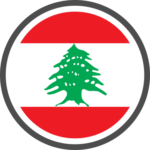 Lebanon Flag Round Circle PNG Image
