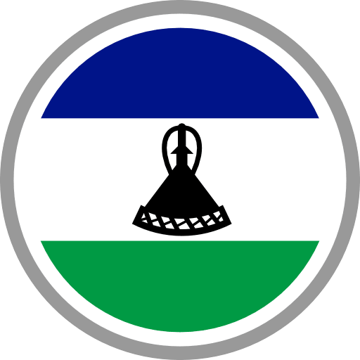 Lesotho Flag Round Circle PNG Image