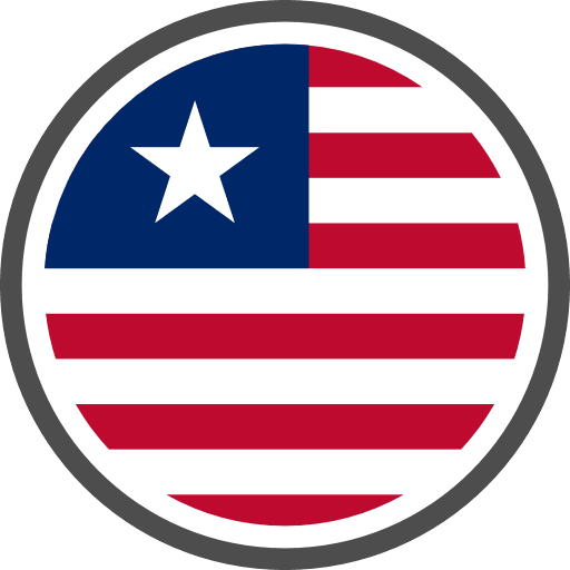 Liberia Flag Round Circle PNG Image