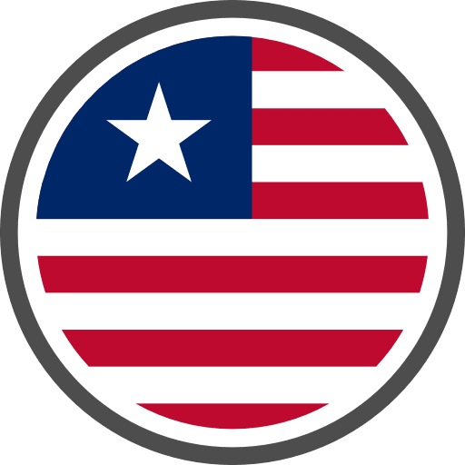 Liberia Flag Round Circle Icon