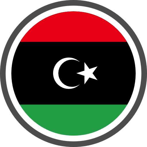 Libya Flag Round Circle PNG Image