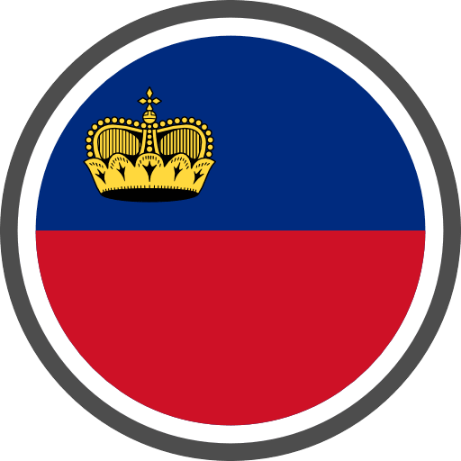 Liechtenstein Flag Round Circle PNG Image