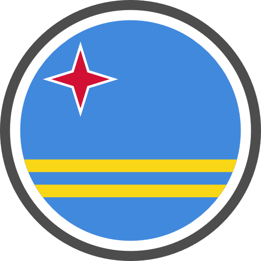 Aruba Flag Round PNG Image