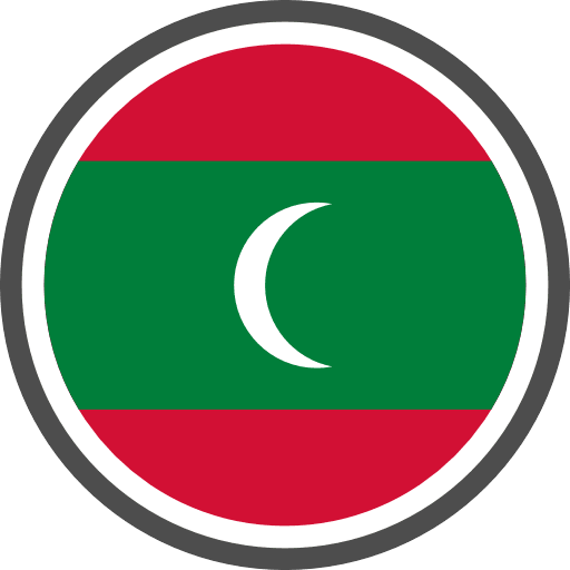 Maldives Flag Round Icon