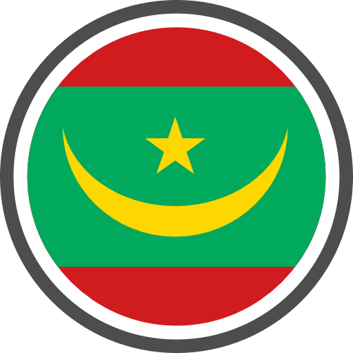 Mauritania Flag Round Circle PNG Image